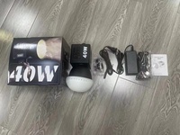 Lumière vidéo COB bicolore M40 40W, lumière LED de studio photographique, 2500K-6500K, 3400mAh rechargeable pour caméra, vidéo, diffusion en direct