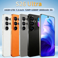Smartphone S26 Ultra Android 15 Écran perforé de 7,3 pouces 120Hz 16 Go de RAM 1 To de ROM Appareil photo 108MP Mode Nuit Photographie IA 8000 mAh