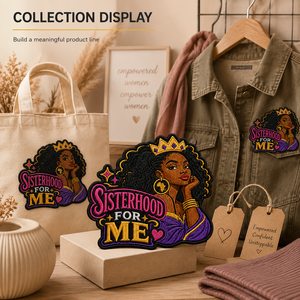 Distintivo Ricamato Personalizzato per Confraternite, Patch Personalizzata 'Queen' per Giacche e Borse, Regali per Gruppi Femminili, Fornitore all'Ingrosso - Product Image 3