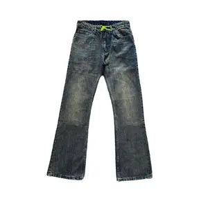 Jeans personnalisés 100% coton coupe droite jeans bleu noir pour hommes