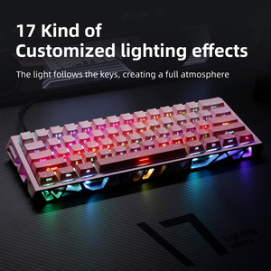 Teclado Mecánico con Cable Kavlorn N61 60%, Retroiluminación Mixta, 61 Teclas, Español, Mini, Delgado, para <span class=keywords><strong>Juegos</strong></span>, Computadora de Escritorio, Anti-Ghosting - Product Image 5