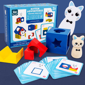 Jeu éducatif Montessori en bois personnalisé Youlebei Les Aventures d'un chaton, défi pour enfants de 0 à 8 ans - Product Image 2