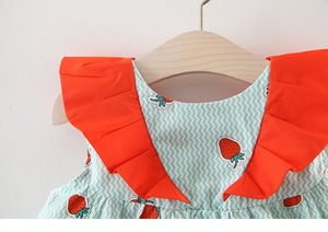 Wholesale Children Clothes Import Picture of Strawberry Change Shop Decoration Girl Dress From China - Product Image 3