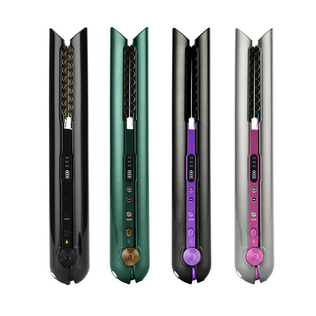 Professional Hair Flat Iron Portable Hair Straightener Fast Heating Wireless Curling Straightening Tools