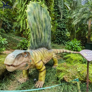 Achetez un modèle de dinosaure animatronique Dimetrodon avec capteur infrarouge pour parc à thème sur le thème des dinosaures en plein air - Product Image 2