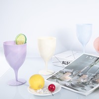 Accessoires de cuisine verres personnalisés incassables en plastique coloré vin gobelets pour fête mariage Restaurant 5 pcs/pack