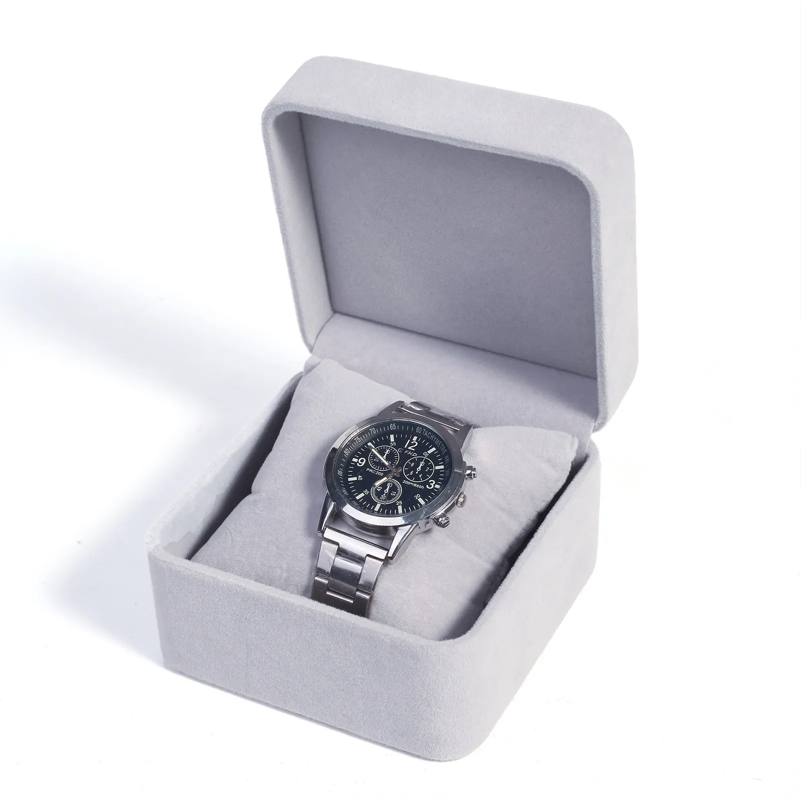 Meilleur boîtier d'emballage de montre personnalisé de luxe beige boîte cadeau de montre personnalisée avec logo personnalisé