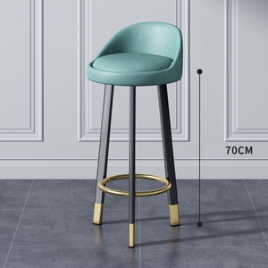 Sgabelli da Bar Alti Moderni e Semplici, Sedie da Bar Creative con <span class=keywords><strong>Piccolo</strong></span> Schienale, <span class=keywords><strong>Sgabello</strong></span> Girevole per Bancone e Negozio di Tè al Latte - Product Image 2