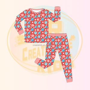 Tùy Chỉnh Tre Toddler Đồ Ngủ In Hai Mảnh Phòng Chờ Đặt Trẻ Em Hữu Cơ Toddler Pyjama Thân Thiện Với Môi Trẻ Em Loungewear - Product Image 3