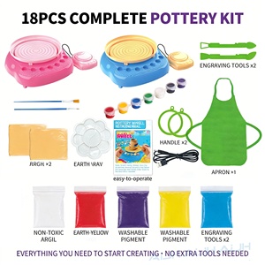 Kit Completo <span class=keywords><strong>de</strong></span> Cerámica AiJH, Suministros <span class=keywords><strong>de</strong></span> Arte y Manualidades para Niñas y Niños, Torno <span class=keywords><strong>de</strong></span> Cerámica, Juguetes Creativos <span class=keywords><strong>de</strong></span> Pasta para Modelar - Product Image 4