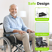Coussin de siège en gel pour fauteuil roulant 18"x16" – Soulage la sciatique, le mal de dos, le coccyx et les ulcères, coussin ergonomique pliable pour personnes alitées