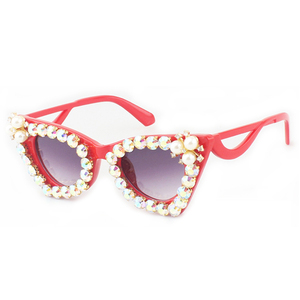 Sunway Eyewear Luxury High Quality Personality Shades Fashion Retro Sun Glasses Custom Logo Cat Eye Triangle Frame Sunglasses - Product Image 2