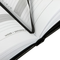 Impression promotionnelle faite sur commande de carnet de Journal de planificateur d'affaires de couverture rigide