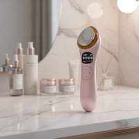 Masseur facial portable ionique pour le corps Fonction de chaleur à lumière LED Resserrement des poches pour un rajeunissement profond de la peau