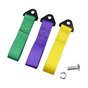 CRASTP Tow Hook Nylon Strap Green Yellow 1 Hole Mounting <b>Car</b> <b>Trailer</b> Towing Accessory - Product Image 5
