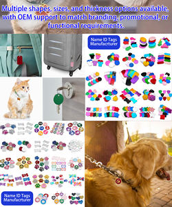 ป้ายชื่อสุนัขแบบกำหนดเอง อุปกรณ์เสริมปลอกคอสัตว์เลี้ยง ป้ายชื่อสุนัขพร้อมเบอร์โทรศัพท์ สลักชื่อ ป้องกันการสูญหาย ชิ้นส่วนปั๊มลาย - Product Image 4