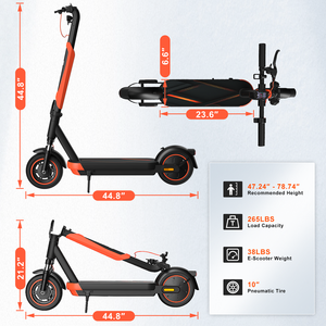 Trottinette électrique 48V 10AH 500W avec double suspension, stock aux États-Unis, Elektriche <span class=keywords><strong>Step</strong></span> Monpattino Electtrico - Product Image 2