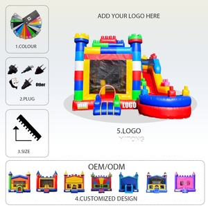 Lâu đài phao liên hoàn thương mại, thiết kế tùy chỉnh cho người lớn và trẻ em, có cầu trượt, bể bơi, khu vui chơi nhảy múa - Product Image 5