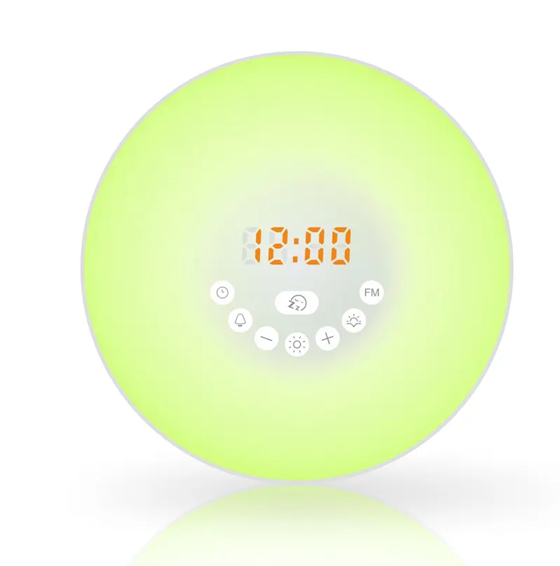 Wake Up Light Alarm Clock LED Night Light with 7 Color Lights LED Lamp