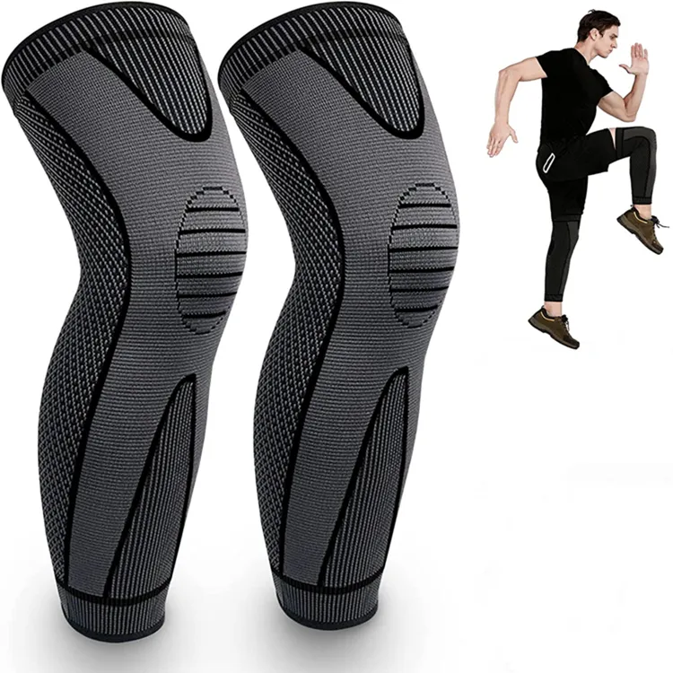 Full Leg Compression Sleeves Long Knee Braces Support Protector for Men Women Running Sport Weightlift