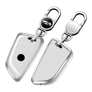 LONGSNOL Alloy Car Key Case Abdeckung für BMW Metall Auto Schlüssel bund Schlüssel Tasche Auto Remote Key Zubehör