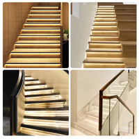 Kit d'éclairage d'escalier intelligent à LED avec capteur de mouvement intégré, contrôle par application, 3000K 4000K 6000K