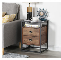 Table de chevet avec rangement, style nordique, structure métallique, table d'appoint multifonctionnelle pour canapé, mobilier de salon pour la maison