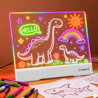 Tablette d'écriture LED acrylique lumineuse rechargeable pour dessin et gribouillage, effet néon – Offre Spéciale