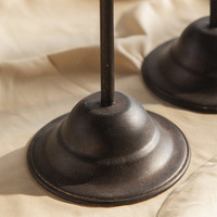 Porte-bougies Vintage noir, porte-bougies américain rustique en fer