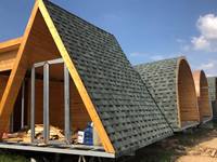 Architektonische Bitumen-Asphalt-Dachschindeln Dekorative Dachplatten für Holzhütten, Chalets, Villen, Resorts und Hotels