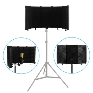 Foldable Microphone Isolation Shield Soundproof Microphone Filter For Studio