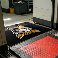 Tapis de bienvenue extérieur personnalisés en caoutchouc épais antidérapant avec logo imprimé pour entrée d'usine