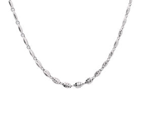 Collier unisexe en platine Pt950 blanc texturé en forme de V audacieux, chaîne fine et épaisse, minimaliste et luxueux, cadeau - Product Image 3