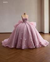 Robe de mariée Feishiluo à décolleté cœur, manches épaules dénudées, dos nu, taille naturelle, coupe princesse, avec appliques en dentelle