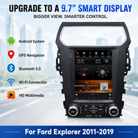 Autoradio Android 9,7 pouces personnalisé en usine avec GPS, Bluetooth, WiFi et lecteur multimédia pour Ford Explorer 2011-2019