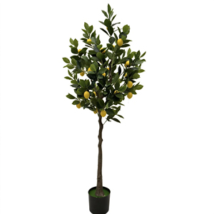 Bonsaï d'agrumes artificiel nordique réaliste, plante verte artificielle pour décoration intérieure, jardin, Thanksgiving, plante en pot à haute résistance aux UV - Product Image 5