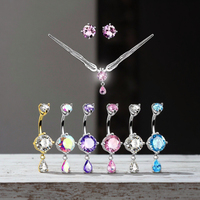 2025 mode Piercing acier chirurgical corps bijoux en gros Xinfocus nouveau Design Zircon ventre anneau Zircon nombril Piercing bijoux