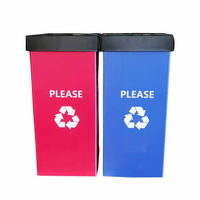 Poubelle en polypropylène ondulé, poubelle en plastique, poubelle en carton, poubelle à déchets pour bouteilles et canettes
