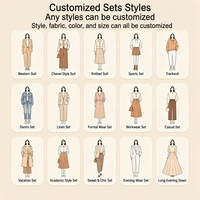 Ensemble tailleur élégant en tweed tricoté pour femme, idéal pour le bureau ou les vacances, 2 pièces