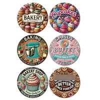 Pancarte Murale Ronde Personnalisée en Métal – Décoration Vintage sur Mesure pour Bar, Café, Maison, Cuisine, Cave à Hommes, Garage – Cadeau d'Art Mural