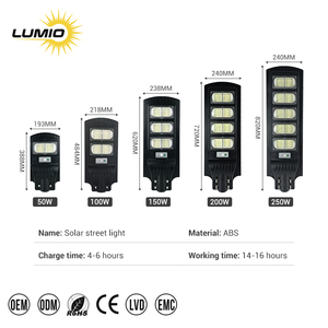 Alto brillo Ip66 impermeable Led luz de carretera al aire libre impermeable Villa ingeniería vial Led lámpara de calle <span class=keywords><strong>Solar</strong></span> para jardín - Product Image 2