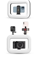 YM200 20W Selfie Portable Téléphone Rechargeable Anneau Lumière Réglable Remplissage Lumière avec Bluetooth Trépied Lumière Stand pour Live Stream