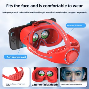 แว่นตา VR แบบสวมศีรษะสำหรับ Nintendo Switch 2อุปกรณ์3D ความละเอียดสูงวัสดุพลาสติก ABS สำหรับการเล่นเกม - Product Image 2