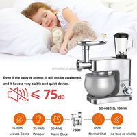 Robot de cuisine tout-en-un SOHEF 3-en-1 5L 1300W avec accessoires hachoir à viande et mixeur pour mélanger, hacher et moudre