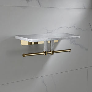 Estante de ducha de mármol HONGDEC, estante flotante moderno, estante de ducha de montaje en pared - Product Image 3