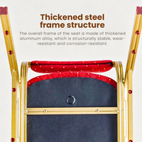 Chaise de banquet empilable à cadre en maille rembourrée, design moderne et stable, pour usage commercial dans les hôtels et restaurants