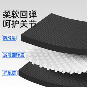 Colchoneta de Equilibrio para Ejercicios 40x33x2cm con Rayas Negras, Cojín de Espuma NBR para Arrodillarse, Colchoneta de Yoga para Entrenamiento del Core, Uso Universal - Product Image 4