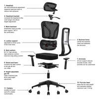 Nouvelle Chaise de Bureau Ergonomique Premium pour Gaming, Inclinable, en Maille, Pivotante, pour Ordinateur, Chaise de Direction Exécutive, Vente en Gros