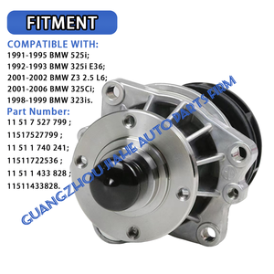 Genuine Car Water Pump for <strong>BMW</strong> E39 E46 E36 E34 325i 328i 525i 528i OEM 11517527799 11511722536 11511433828 Auto <strong>Spare</strong> <strong>Parts</strong> New - Product Image 2