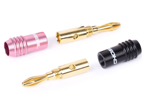 Nouvel arrivage : Connecteur banane HIFI plaqué or 24K BFA 4mm avec prise mâle 1P pour haut-parleur, boîtier en métal couleur canon de fusil - Product Image 2
